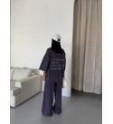207905 NAVY BLUE TRACKSUIT Stone embroidered