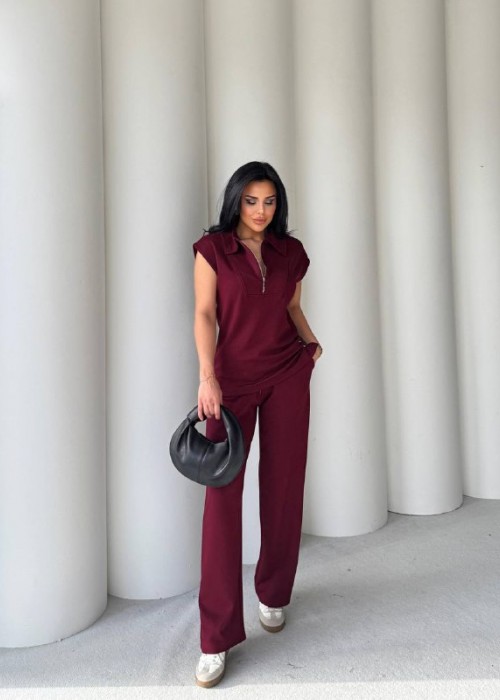 208526 BORDO TAKIM MODAL KUMAŞ