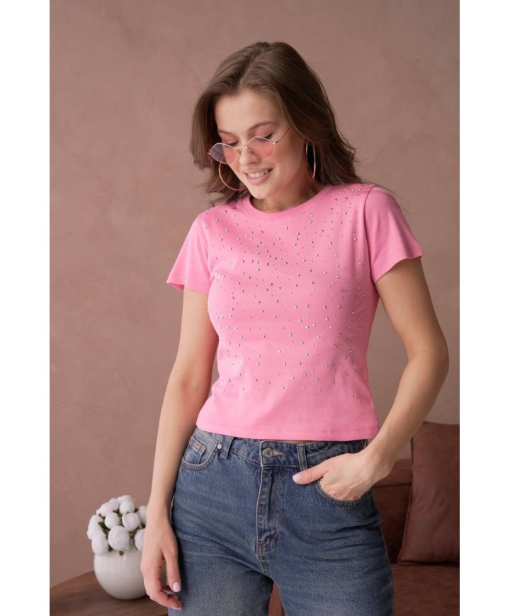 208537 PINK T SHIRT Cotton fabric