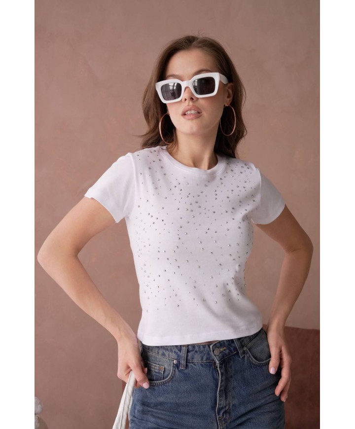 208539 WHITE T SHIRT Cotton fabric