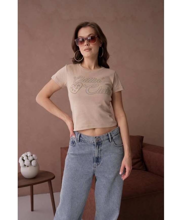 208541 MINK T SHIRT Cotton fabric