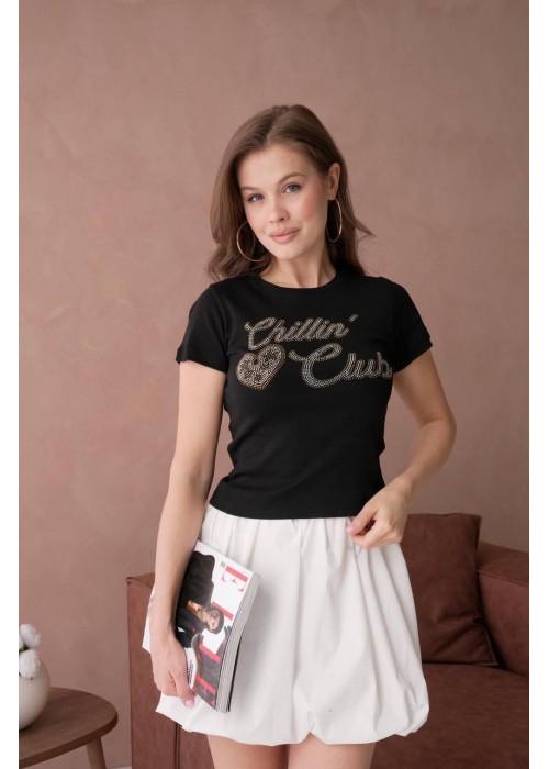 208542 SİYAH TSHIRT COTTON  KUMAŞ