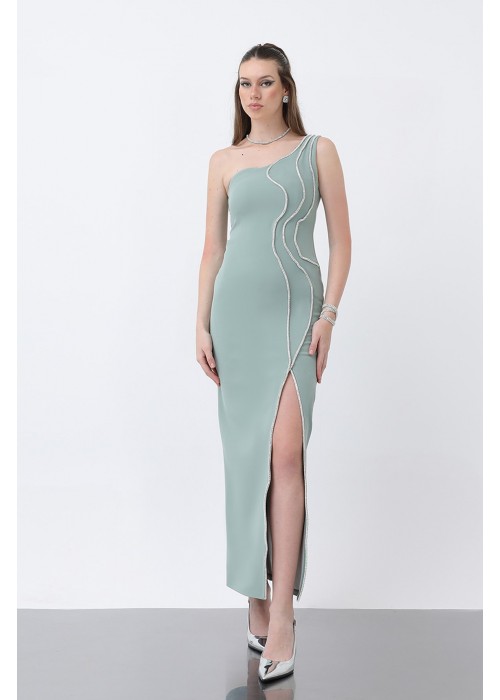 208779 BLAU COCKRAİLKLEİD