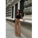 208840 KİREMİT PANTOLON SATEN KUMAŞ