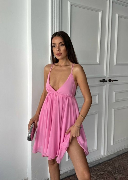 208888 PEMBE ELBİSE