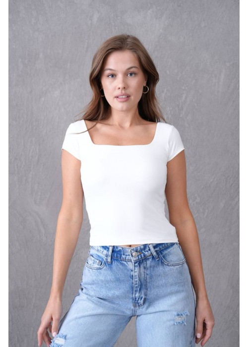 208988 WHITE BLOUSE POLYAMİD KUMAŞ