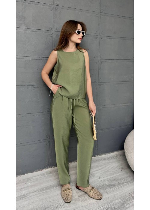 209046 KHAKI SUİT MODAL FABRIC