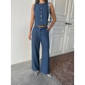 209052 NAVY BLUE SUİT TENCEL FABRIC
