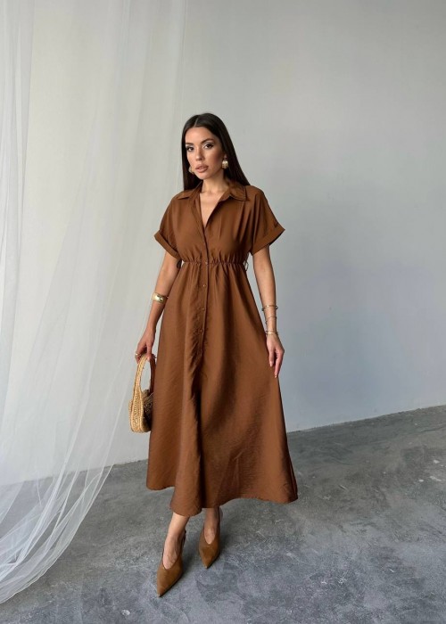 209058 COFFEE DRESS MODAL FABRIC