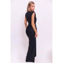 209079 BLACK COCKTAİL DRESS SILVERY