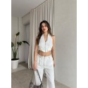 209086 WHITE SUİT ATLAS FABRIC