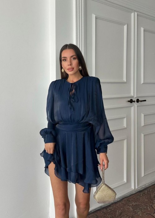 209092 NAVY BLUE DRESS CHIFFON FABRIC