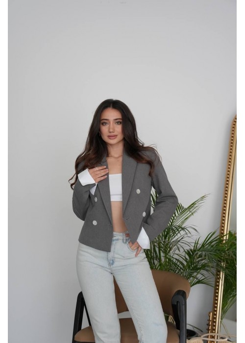 209104 ANTHRACITE JACKET CROP