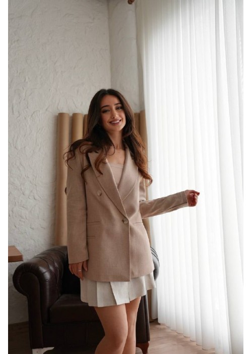 209112 MINK JACKET LINEN FABRIC