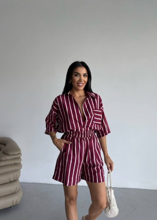 209158 BORDO SUİT 100 % Cotton