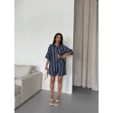 209160 NAVY BLUE SUİT 100 % Cotton
