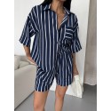 209160 NAVY BLUE SUİT 100 % Cotton