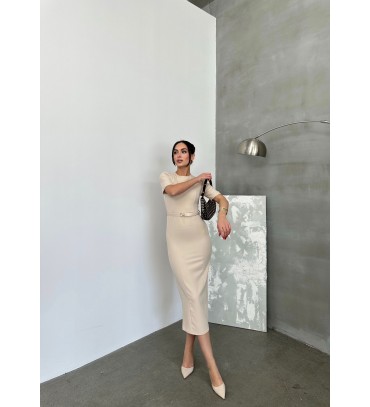 209214 KREM ELBİSE...