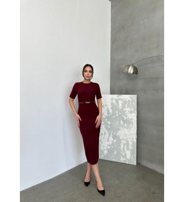 209219 BORDO ELBİSE...