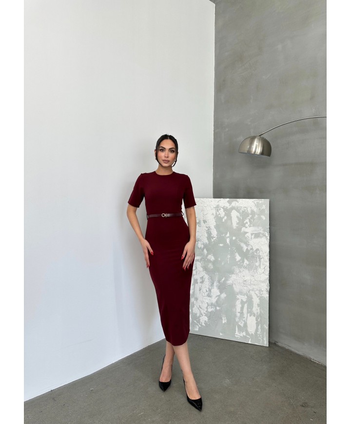 209219 BORDO ELBİSE