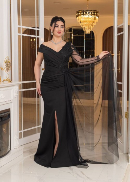 209241 SCHWARZ COCKRAİLKLEİD