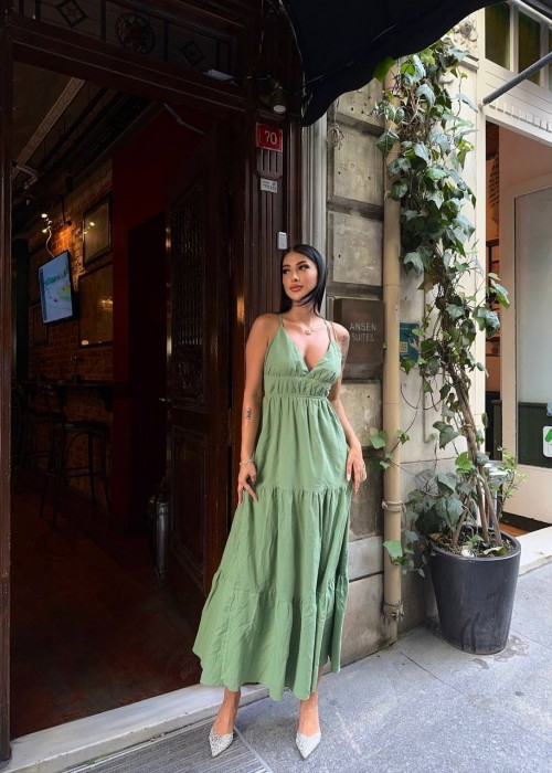 209263 GREEN DRESS