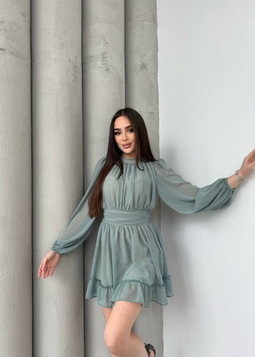 209280 MINZE KLEID CHIFFON STOFF