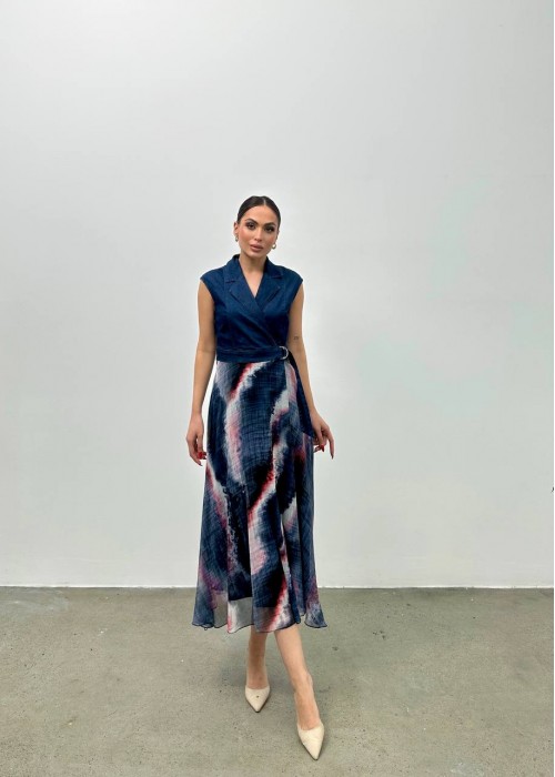 209334 NAVY BLAU KLEID
