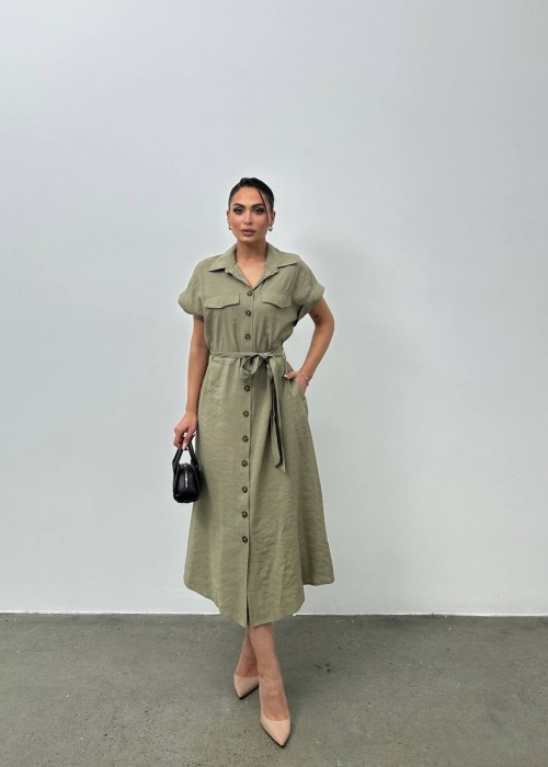 209337 KHAKI KLEID