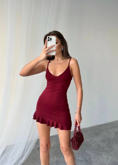 209338 BORDO KLEID Tauchergewebe