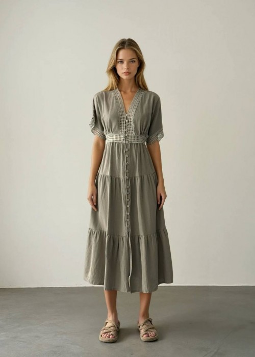 209356 KHAKI KLEID