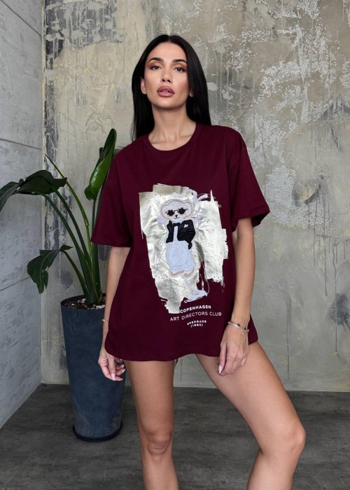 209376 BORDO T SHIRT 100 % Cotton