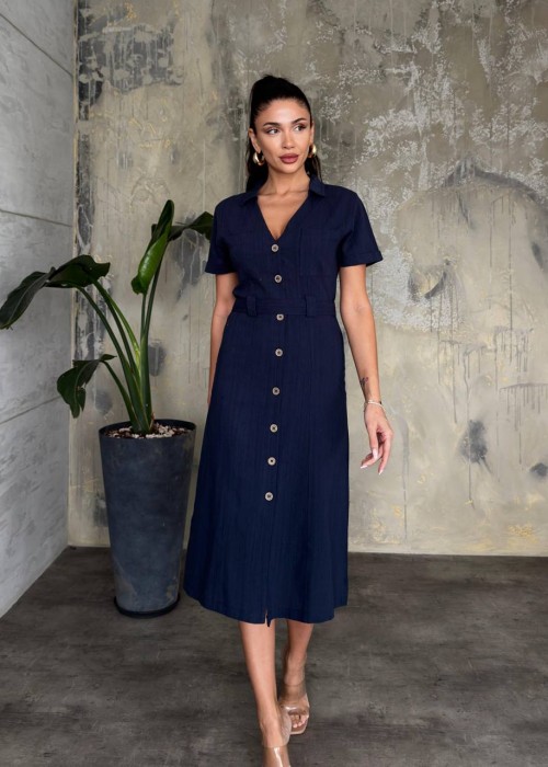 209381 NAVY BLAU KLEID