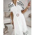 209421 WEISS KLEID İTHAL DOKUMA