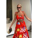 209427 GEMUSTERT KLEID Crep importieren