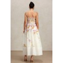 209449 WEISS COCKRAİLKLEİD Bestickt