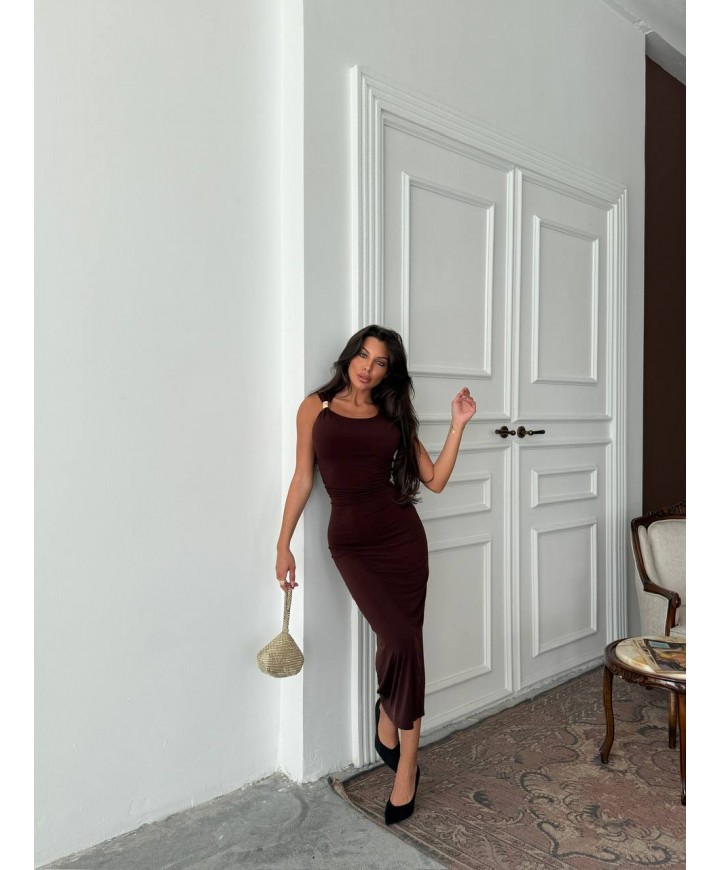 209467 KAHVE ELBİSE