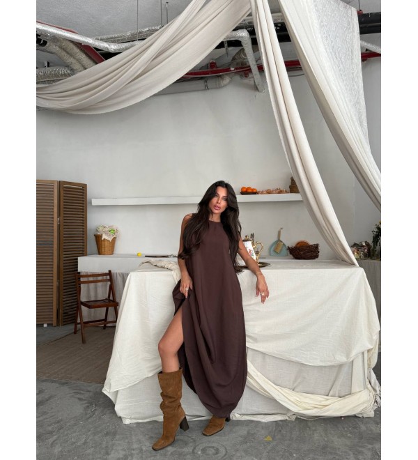 209472 KAHVE ELBİSE