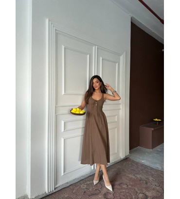 209478 KAHVE ELBİSE...