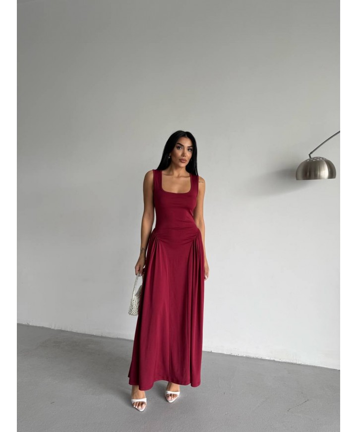 209485 BORDO ELBİSE