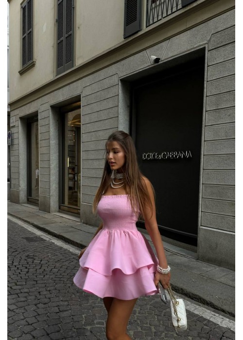 209503 PINK DRESS TRİKOTON