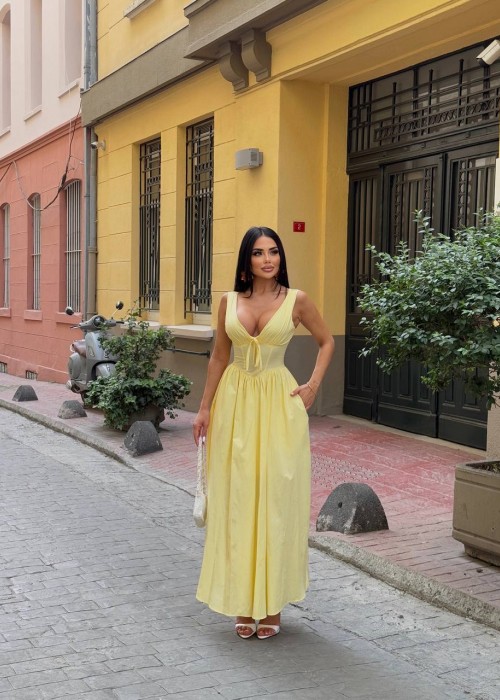 209521 YELLOW DRESS POPLIN FABRIC