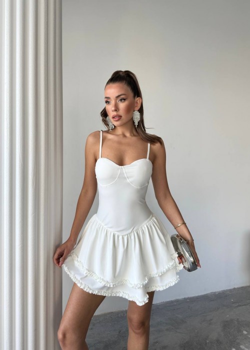 209531 WHITE DRESS Lycra