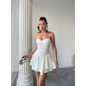 209531 WHITE DRESS Lycra