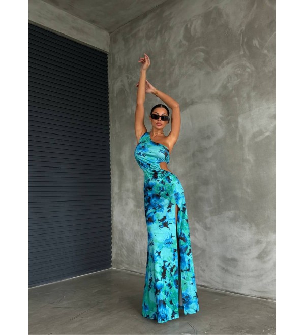 209536 DESENLİ ELBİSE LYCRA