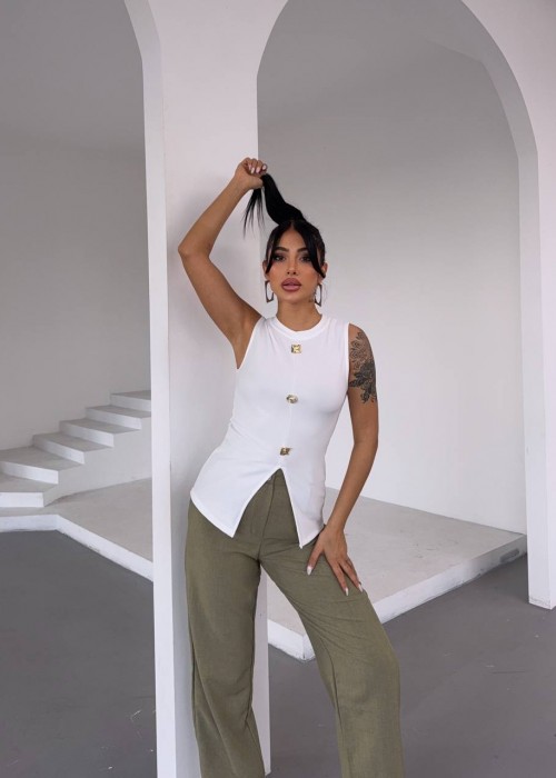 209544 WHITE VEST OTTOMAN FABRIC