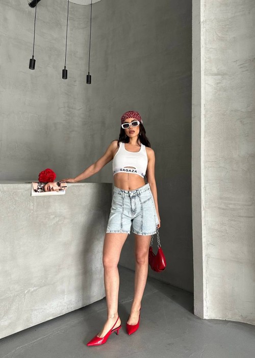 209567 ICE BLUE SHORTS Denim