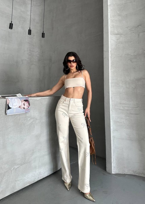 209579 KREM KOT PANTOLON DENİM