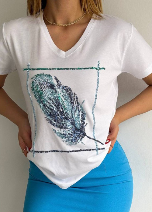 209594 WEISS T SHIRT 100% Baumwolle