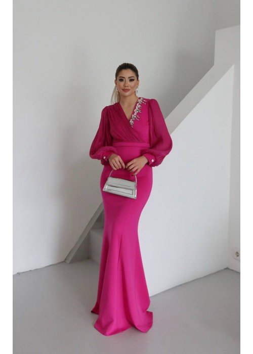 209669 ROSA COCKRAİLKLEİD